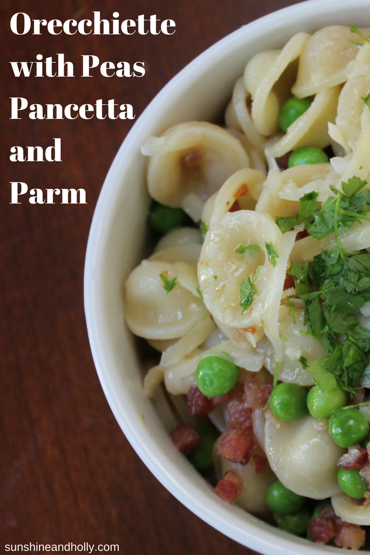 Orecchiette With Peas Pancetta And Parmesan