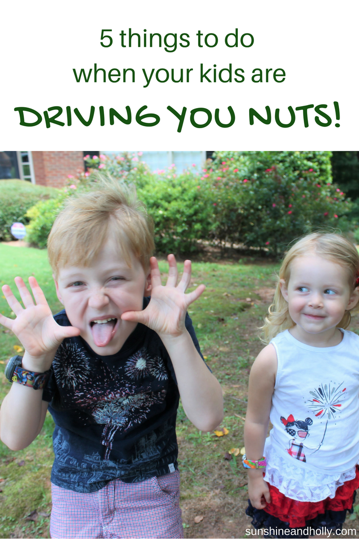 5 Things to do When Your Kids are Driving You Nuts | sunshineandholly.com | kids activities | tired mom | toddler activities