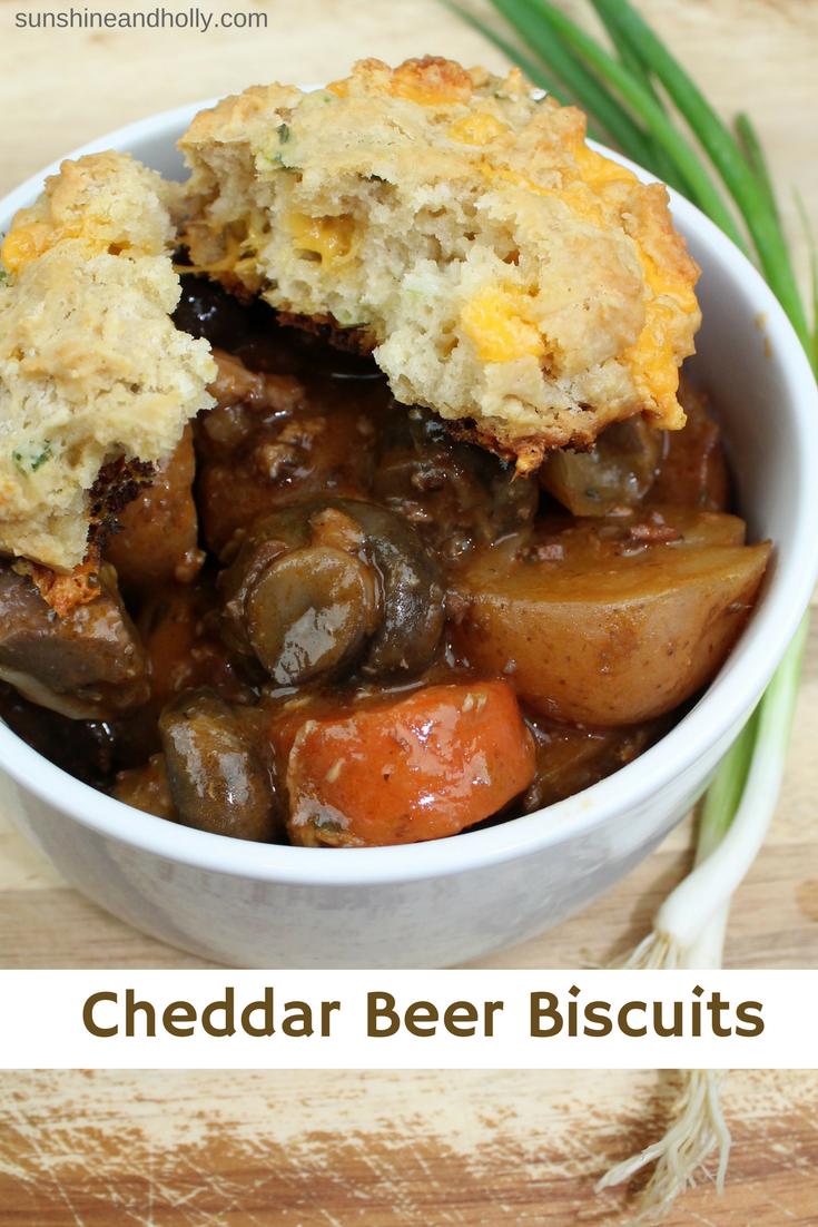 Cheddar Beer Biscuits | sunshineandholly.com | easy homemade biscuits | cheddar biscuits
