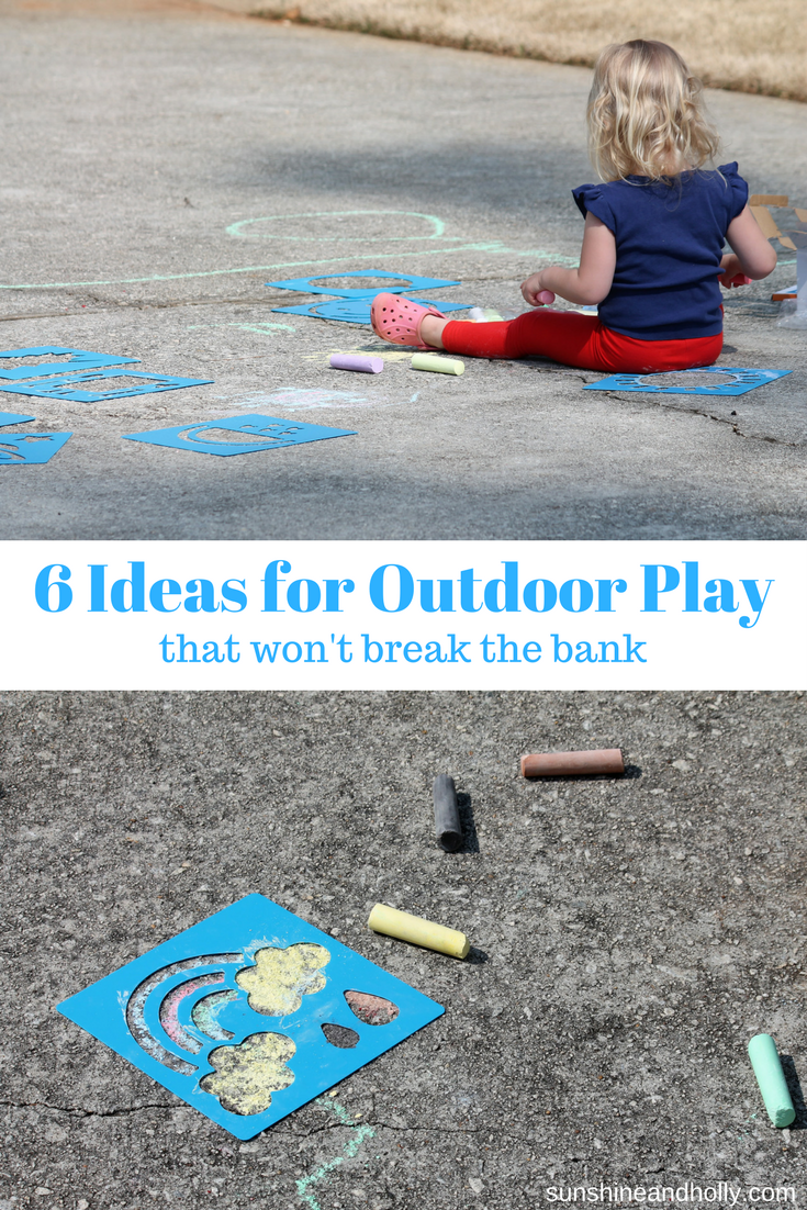 6 Ideas for Outdoor Play that Won't Break the Bank | sunshineandholly.com | #affiliate | outdoor toys games activities