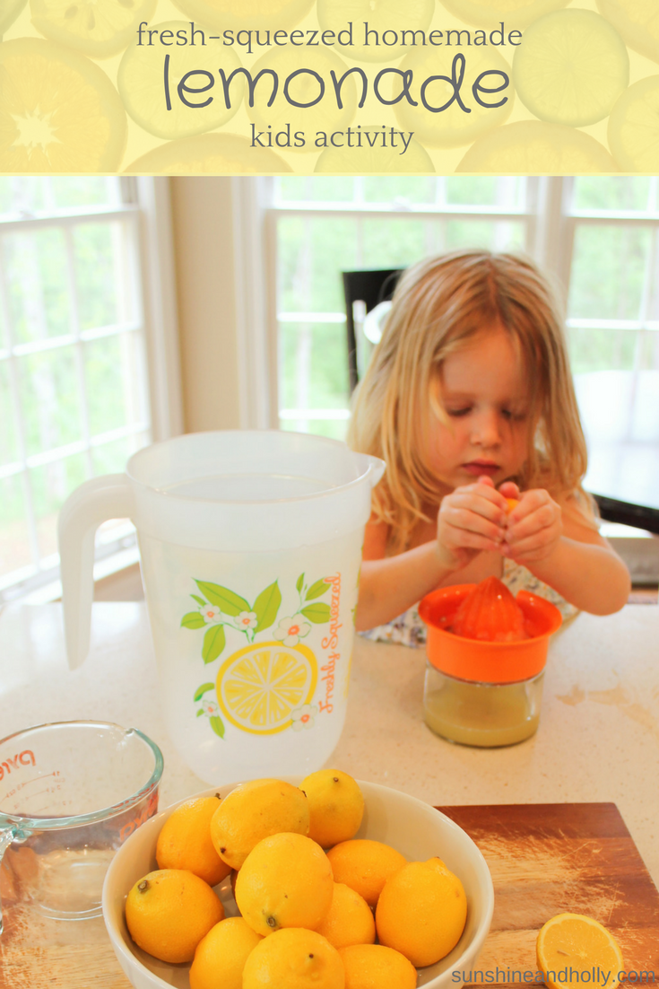 Fresh Squeezed Homemade Lemonade Kids Activity | sunshineandholly.com